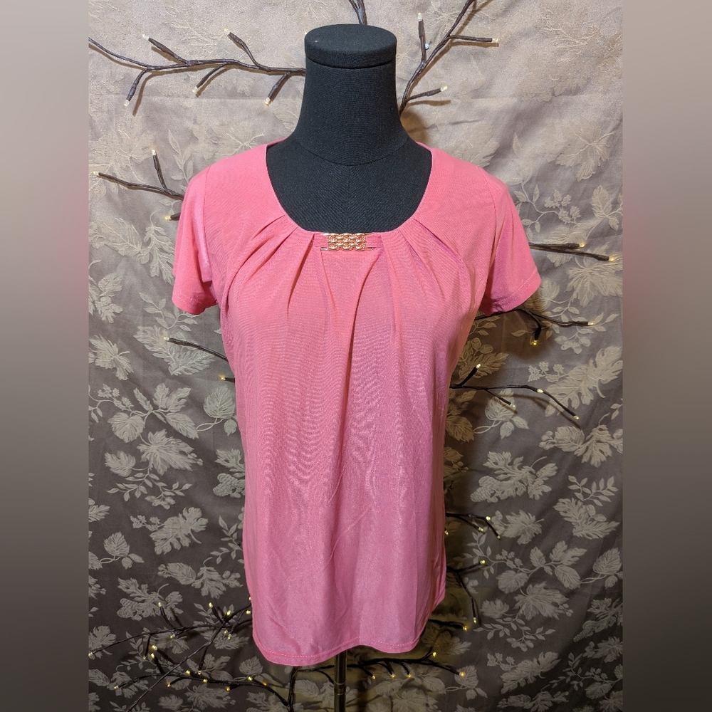 Emily Stacy Pink Blouse, Size M, NWT!